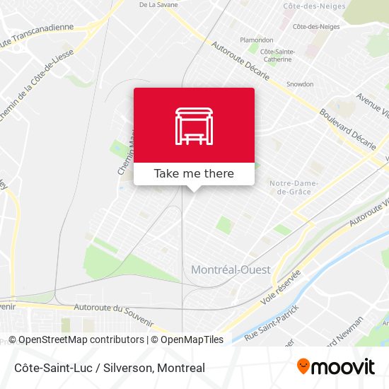 Côte-Saint-Luc / Silverson map