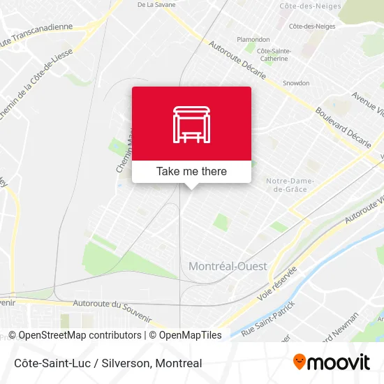 Côte-Saint-Luc / Silverson map