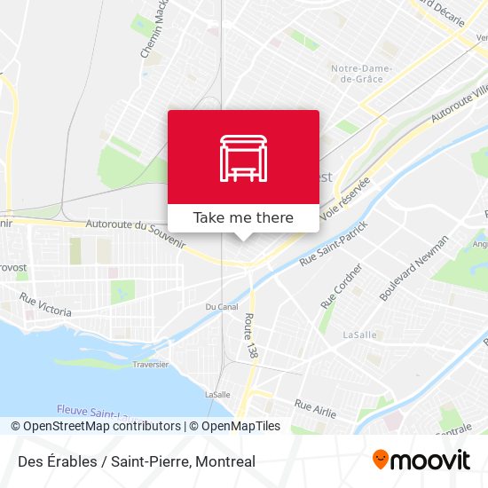 Des Érables / Saint-Pierre map