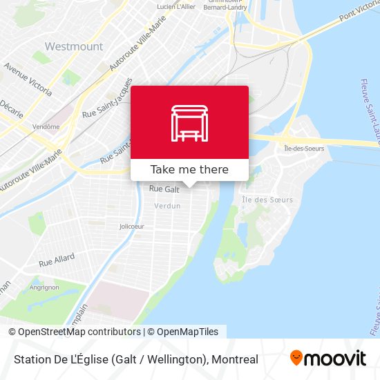 Station De L'Église (Galt / Wellington) map