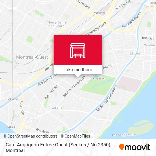 Carr. Angrignon Entrée Ouest (Senkus / No 2350) map