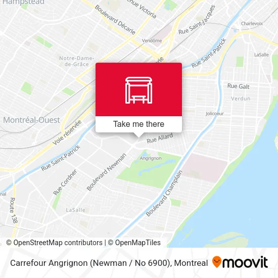 Carrefour Angrignon (Newman / No 6900) map