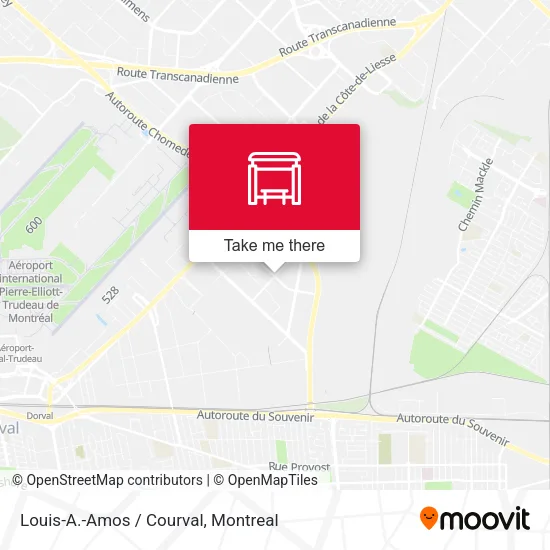 Louis-A.-Amos / Courval map