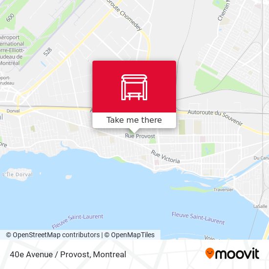 40e Avenue / Provost map
