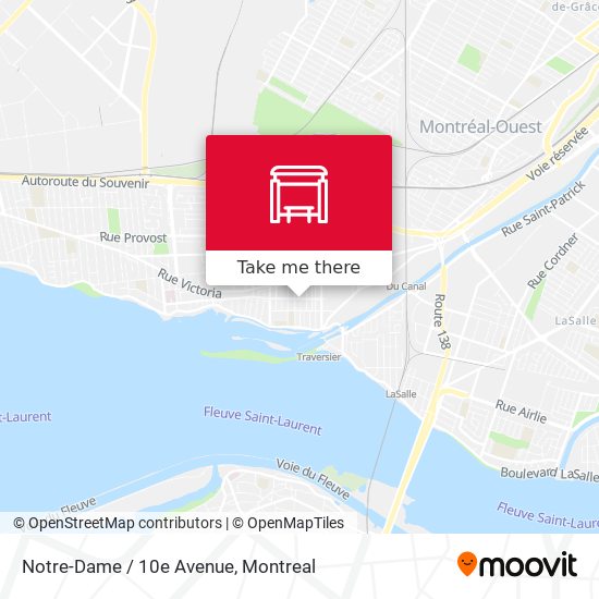 Notre-Dame / 10e Avenue map