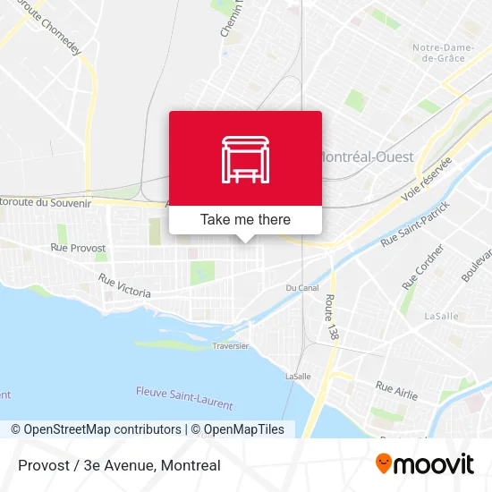 Provost / 3e Avenue map