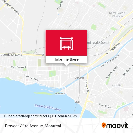 Provost / 1re Avenue map