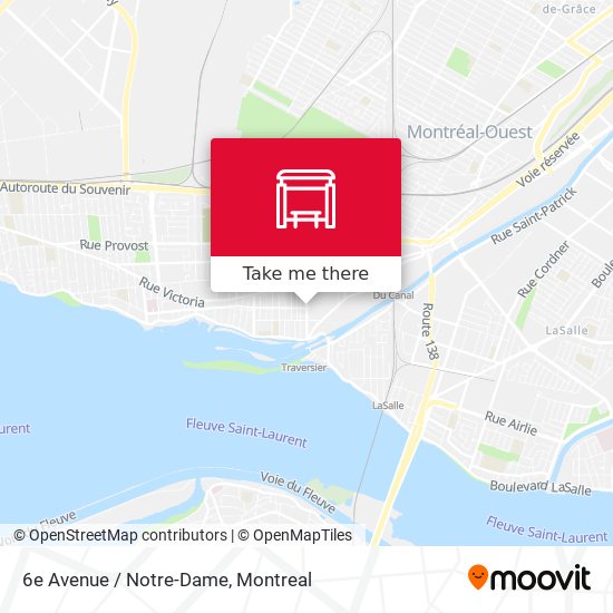 6e Avenue / Notre-Dame map