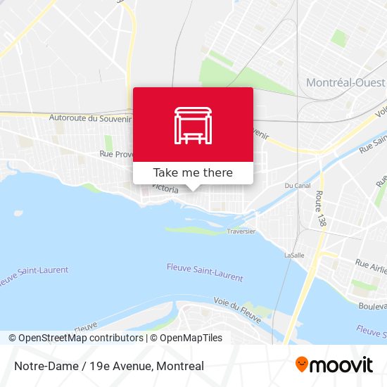 Notre-Dame / 19e Avenue map