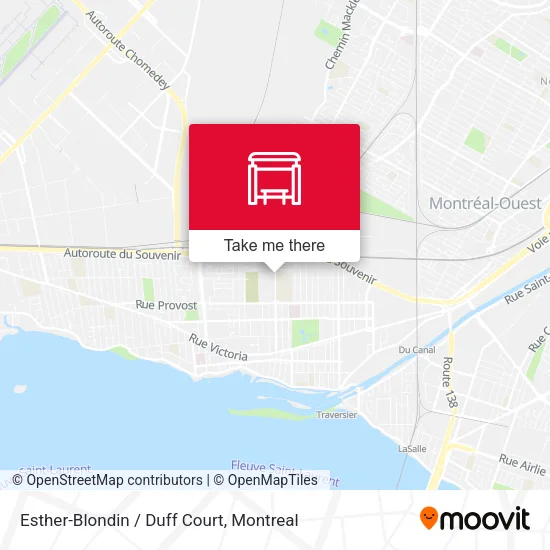 Esther-Blondin / Duff Court map