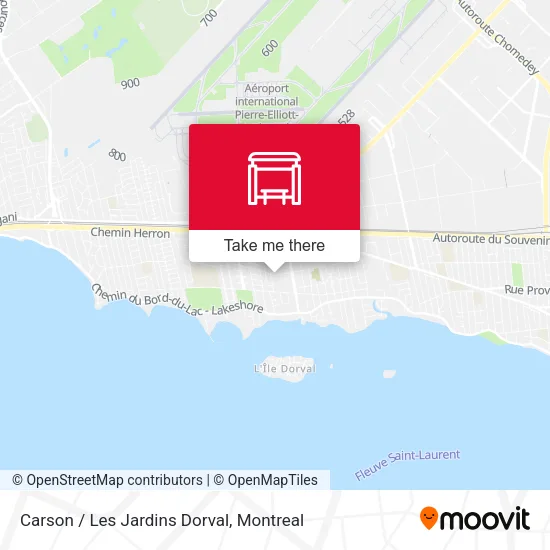 Carson / Les Jardins Dorval map