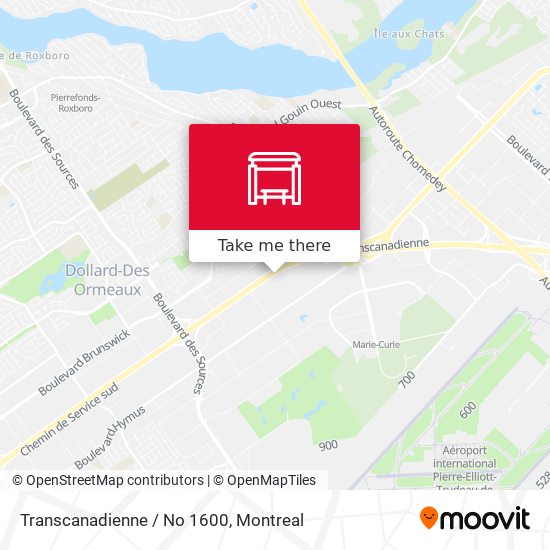 Transcanadienne / No 1600 map