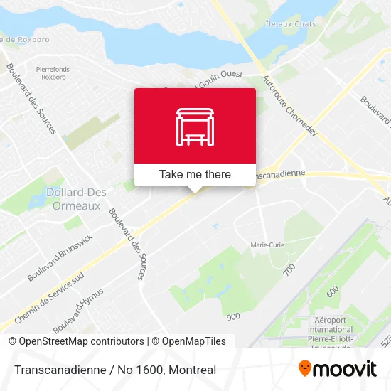Transcanadienne / No 1600 map