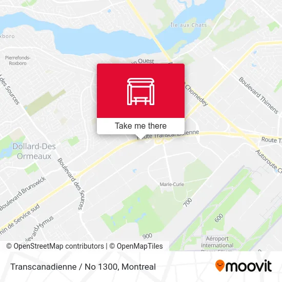 Transcanadienne / No 1300 map