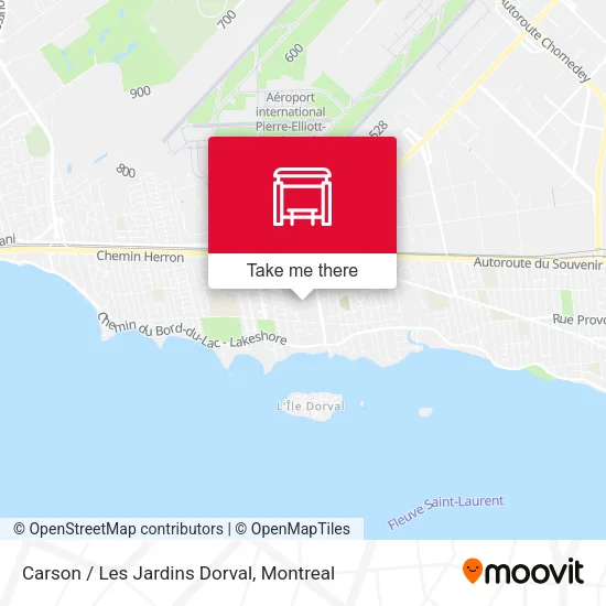 Carson / Les Jardins Dorval map
