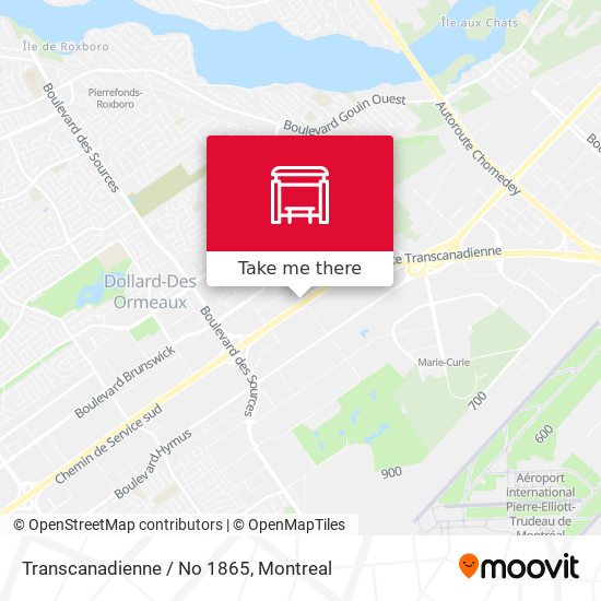 Transcanadienne / No 1865 map