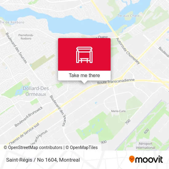 Saint-Régis / No 1604 map