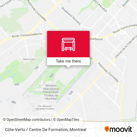 Côte-Vertu / Centre De Formation map