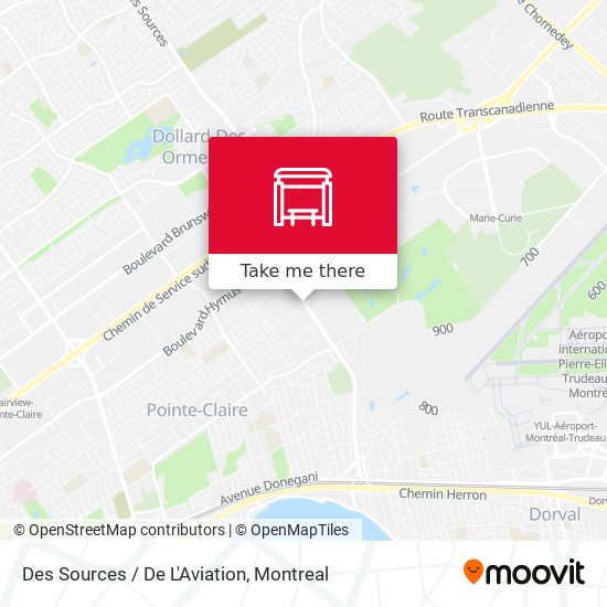 Des Sources / De L'Aviation map