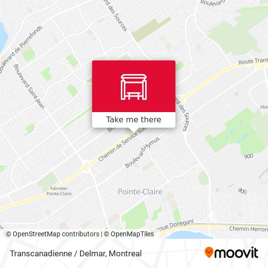 Transcanadienne / Delmar map