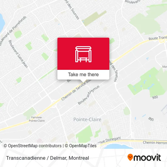 Transcanadienne / Delmar map