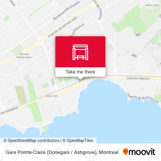 Gare Pointe-Claire (Donegani / Ashgrove) map