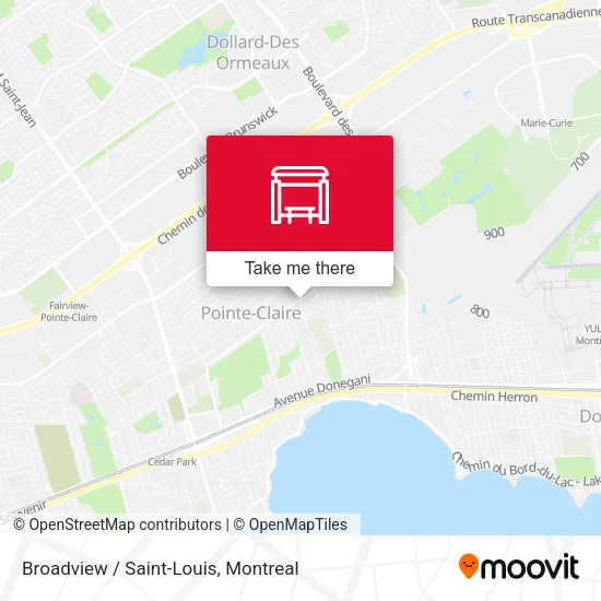 Broadview / Saint-Louis map