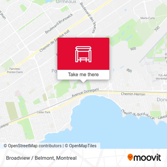 Broadview / Belmont map