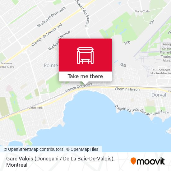 Gare Valois (Donegani / De La Baie-De-Valois) map