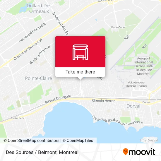 Des Sources / Belmont map