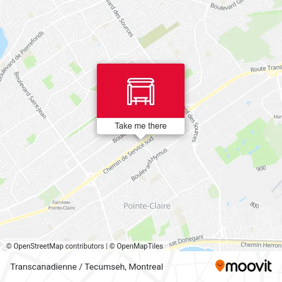 Transcanadienne / Tecumseh map