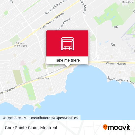 Gare Pointe-Claire map
