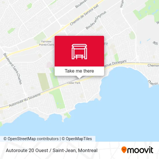 Autoroute 20 Ouest / Saint-Jean map