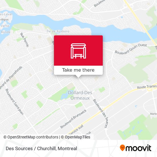 Des Sources / Churchill map
