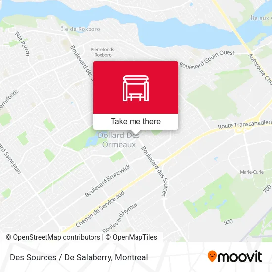 Des Sources / De Salaberry map
