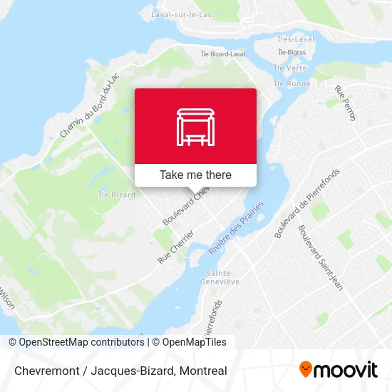 Chevremont / Jacques-Bizard map