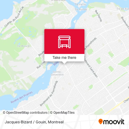 Jacques-Bizard / Gouin map