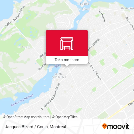 Jacques-Bizard / Gouin map