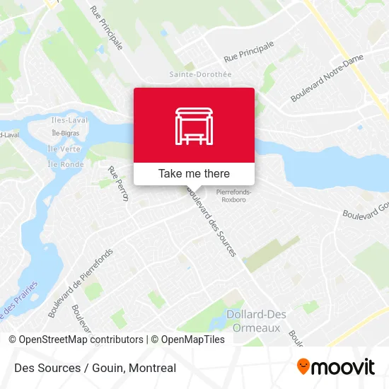 Des Sources / Gouin map