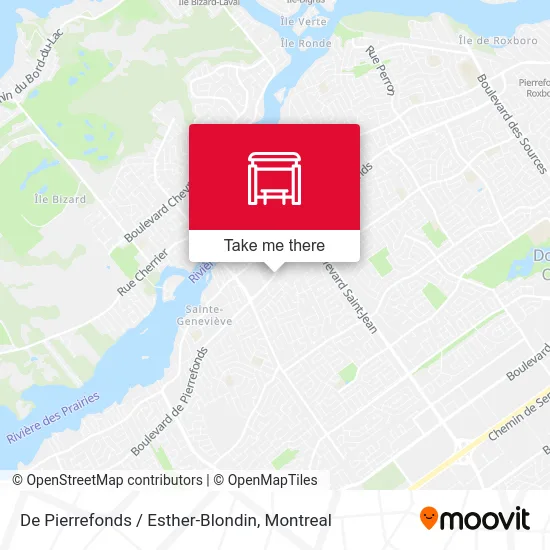 De Pierrefonds / Esther-Blondin map