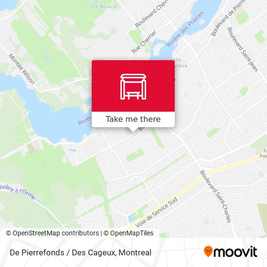 De Pierrefonds / Des Cageux map