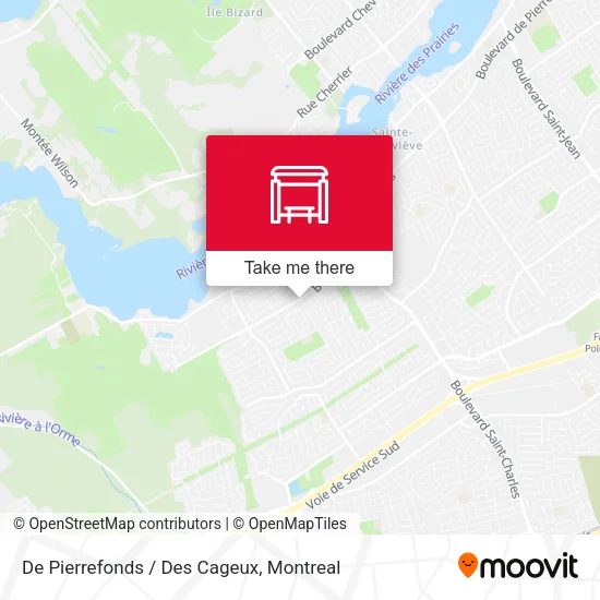 De Pierrefonds / Des Cageux map