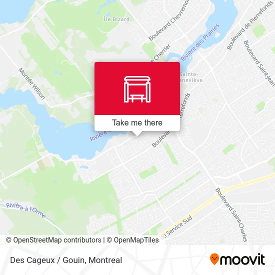 Des Cageux / Gouin map