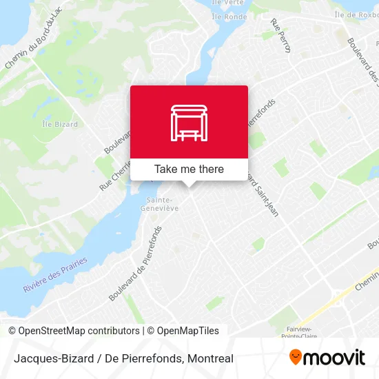 Jacques-Bizard / De Pierrefonds map