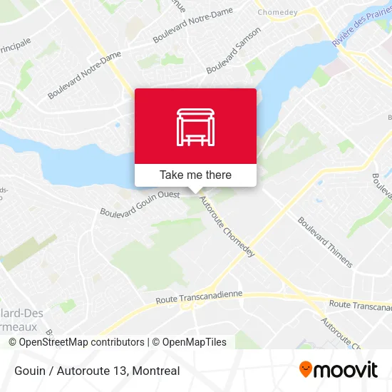 Gouin / Autoroute 13 map