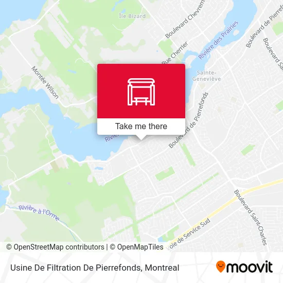 Usine De Filtration De Pierrefonds map