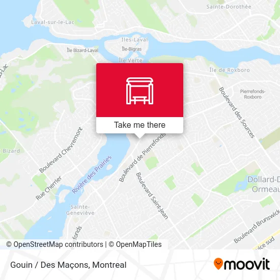 Gouin / Des Maçons map