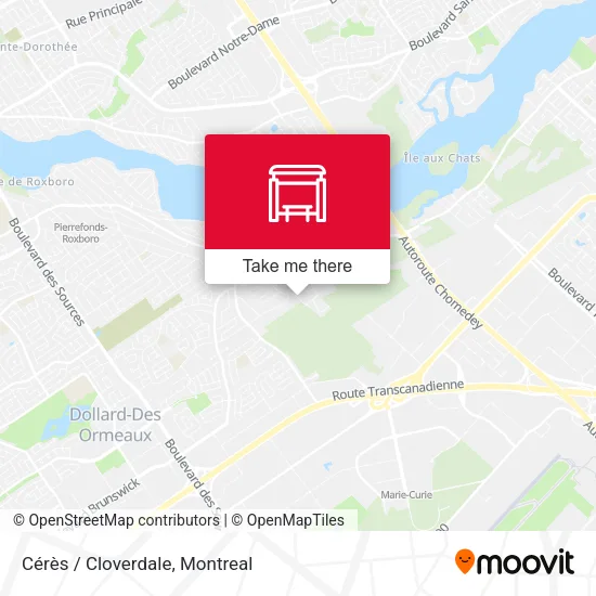 Cérès / Cloverdale map
