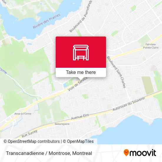 Transcanadienne / Montrose map