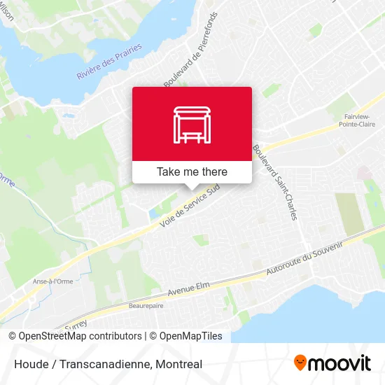 Houde / Transcanadienne map